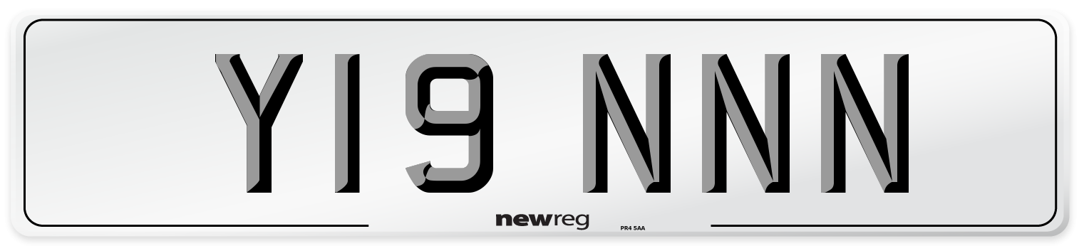 Y19 NNN Number Plate from New Reg